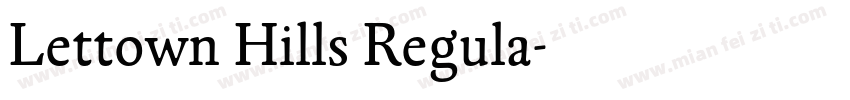 Lettown Hills Regula字体转换